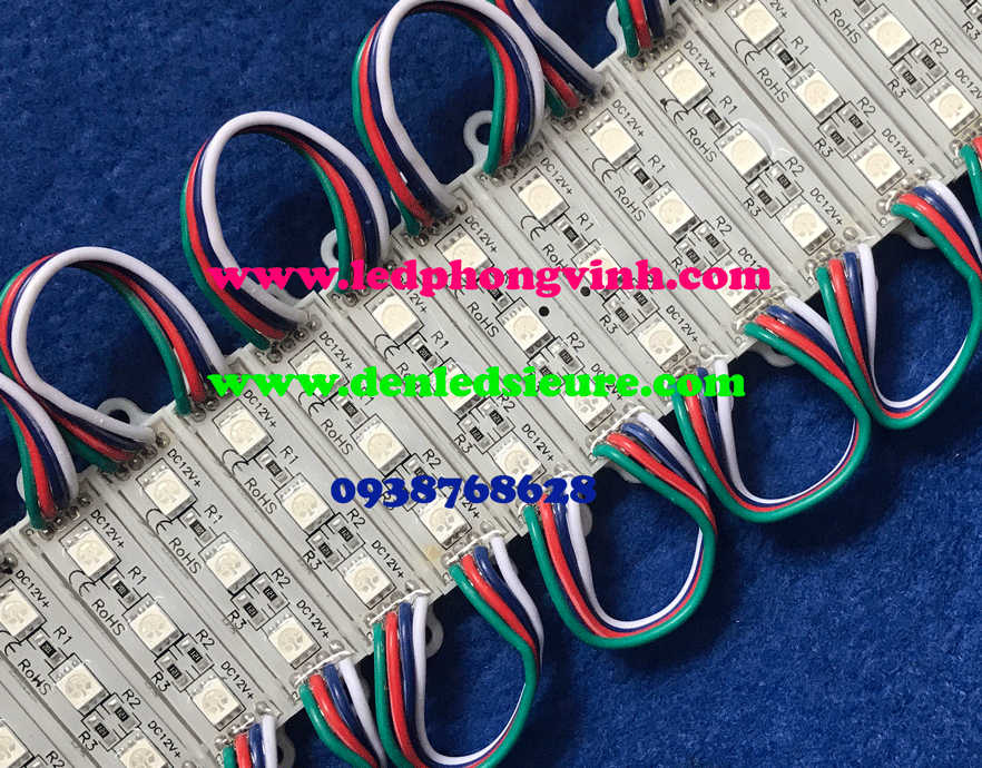 LED MODULE 3 BÓNG 5050 RGB NGẮN