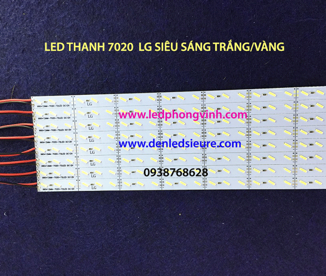 LED THANH 7020 LG SIÊU SÁNG TRẮNG/VÀNG