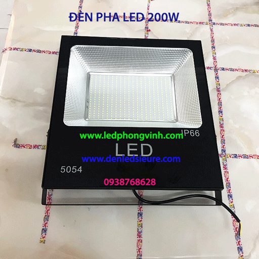 ĐÈN PHA LED 200W VỎ ĐEN